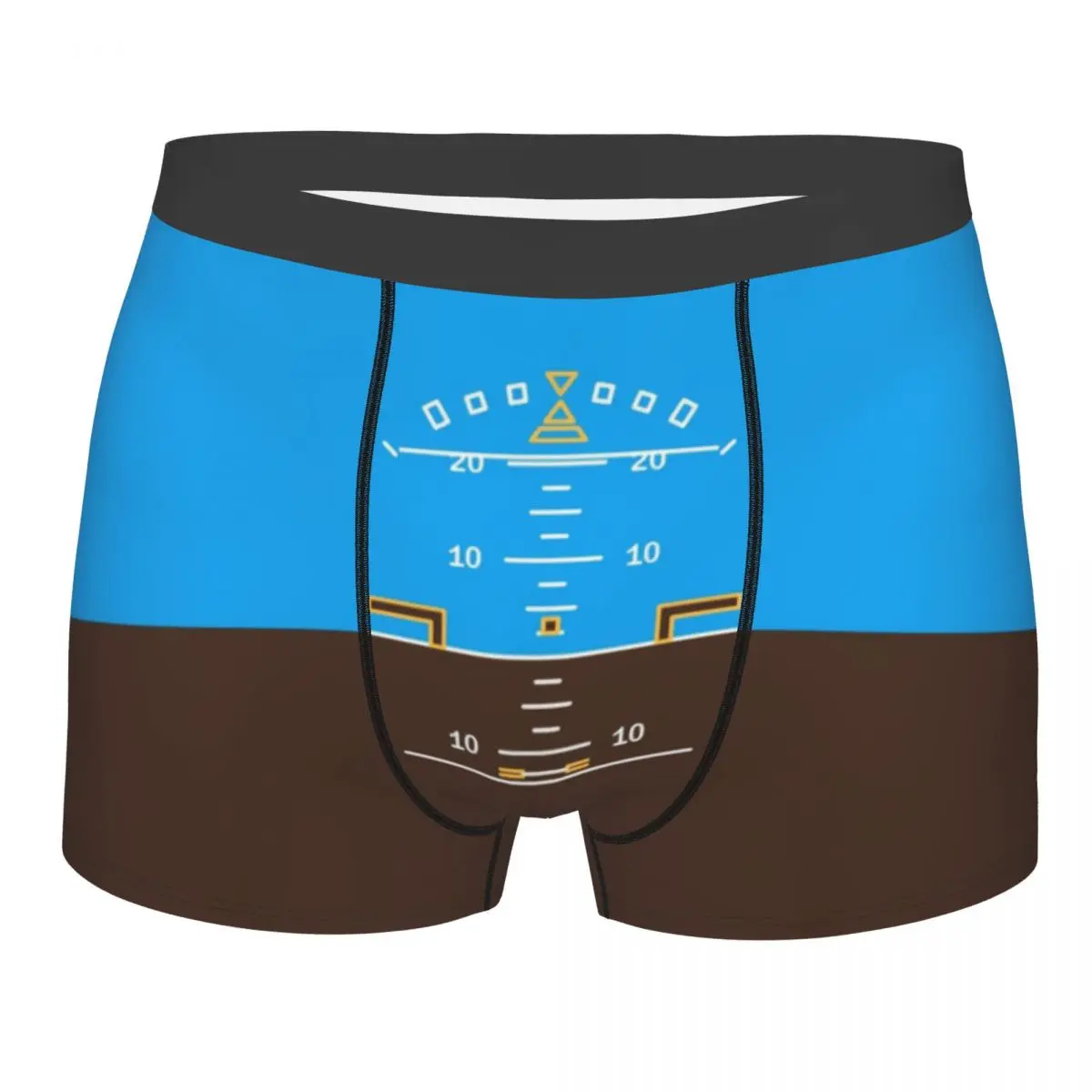 Custom Attitude Indicator Boxers Shorts Mens Flight Pilot Airplane Aviation Aviator Briefs Underwear Fashion Underpants