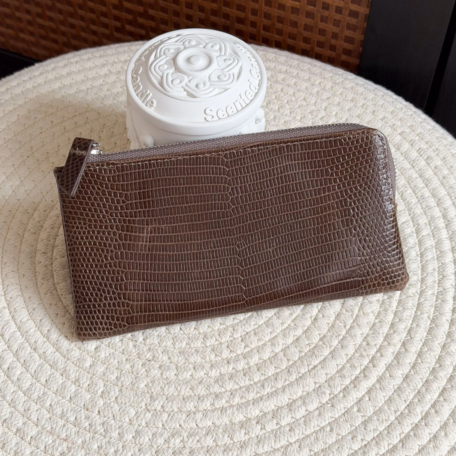 Genuine Leather Change Purse for Women Ultrathin Clutch Lizard Texture Zipper Coin Purse Brand Credit Card Holder Wallet commute