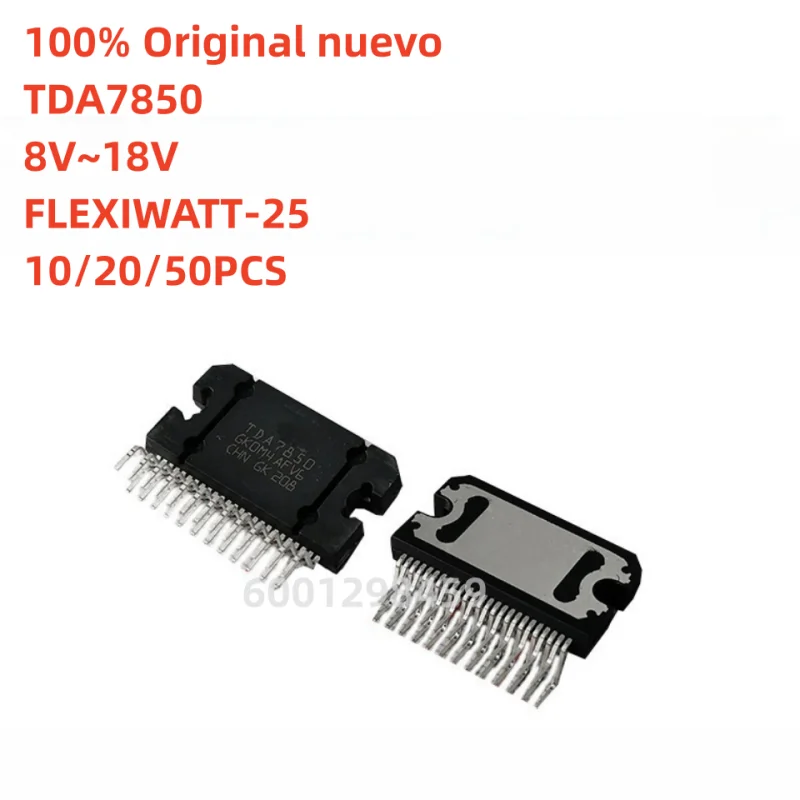 100% original nuevo 10pcs - 50pcs TDA7850 Flexiwatt25 4*50W Linear Audio Amplifier IC/Amplifier IC