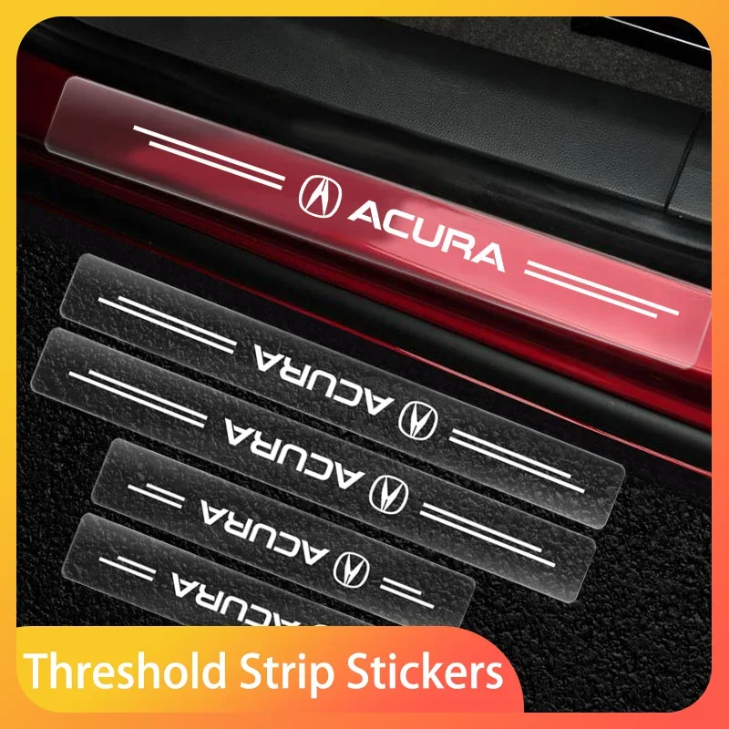 

Car Door Sill Protector Stickers Transparent Decor Decal Threshold Strip For Acura Integra TL TLX ILX RL NSX ZDX MDX RDX TSX