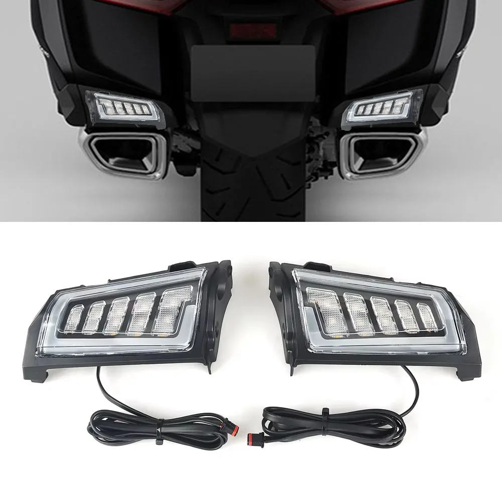 

For Honda Goldwing Gold Wing GL1800 Tour 2018-2023 2022 2021 New Motorcycle Rear Tail Saddlebag Turn Signal LED Lights Lamp ﻿