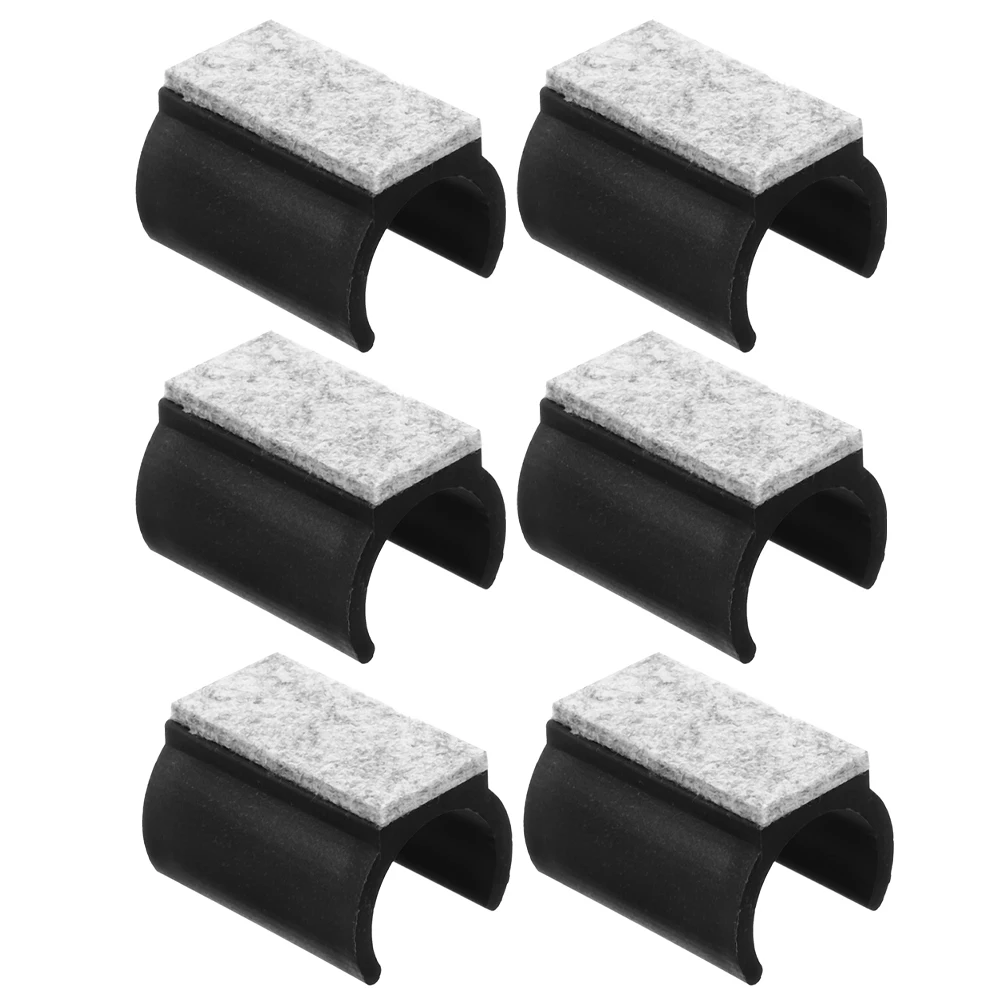 

6 Pcs U Shape Felt Chair Pads for Legs Floor Protectors Plastic Anti Slip Furniture Hardwood Office Chairs Foot Pads
