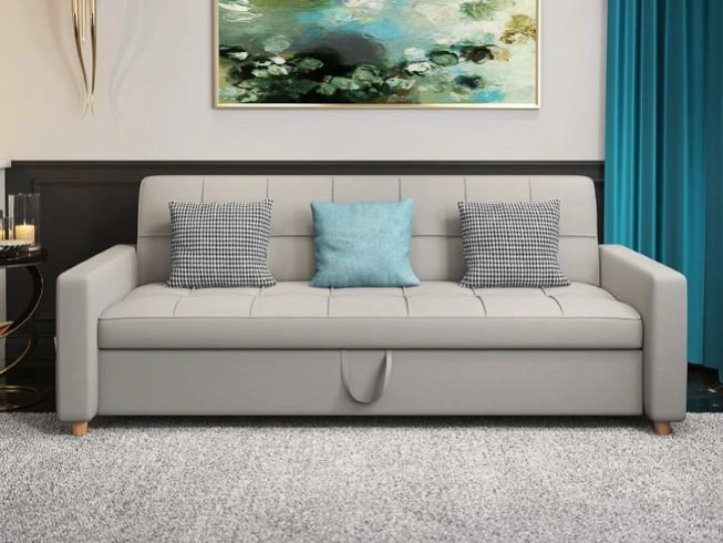 Living Room Furniture Murphy Sofa Bed Foldable With Hidden Storage/Nordic Lazy Washable Fabric Multifunctional 3 Seater Folding