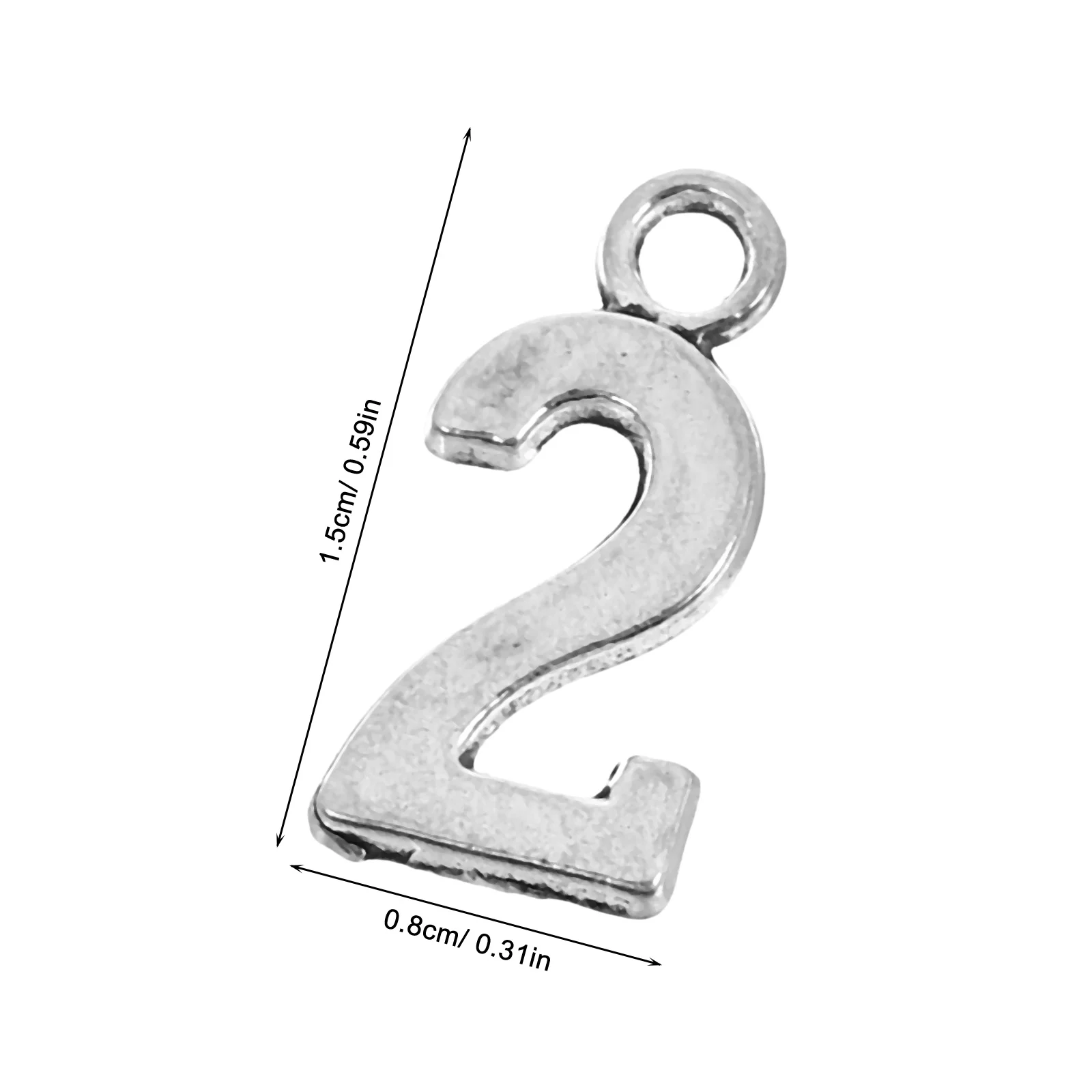 50 pz Numero 0-9 Set di ciondoli fai da te per la creazione di gioielli Progetti artigianali Bracciale Collana Portachiavi Accessori pendenti Risultati in lega