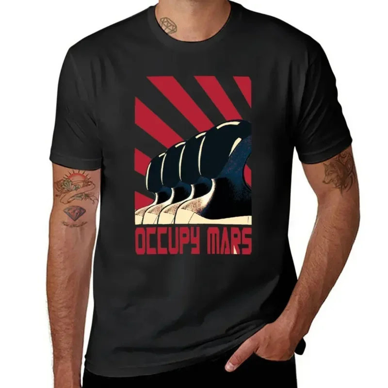 

Occupy Mars for Sale T-shirts Creative T-shirt Crewneck Sports Novelty Aactivity Competition USA Size