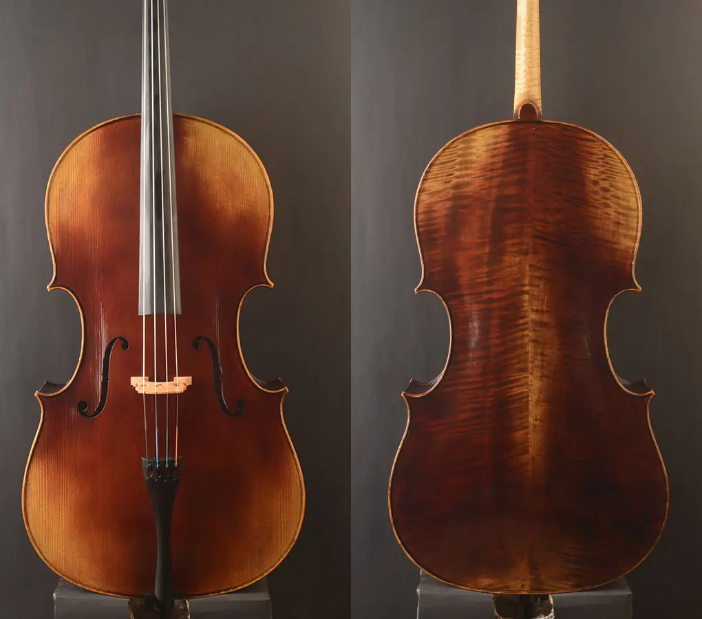 

Master tone! Best model for professional！A Montagnana 1739 "sleeping beauty" Copy 4/4 Cello !Wide Body! Oil antique