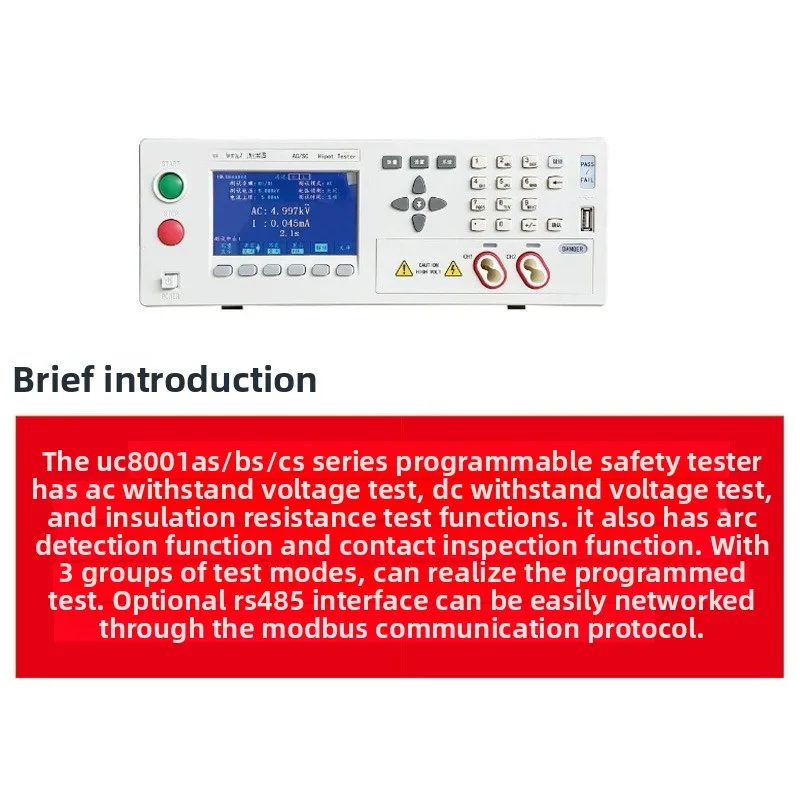 Factory Direct 2026 UC8001AS series AC and DC withstand voltage tester Insulation resistance 8001CS program-controlled safety