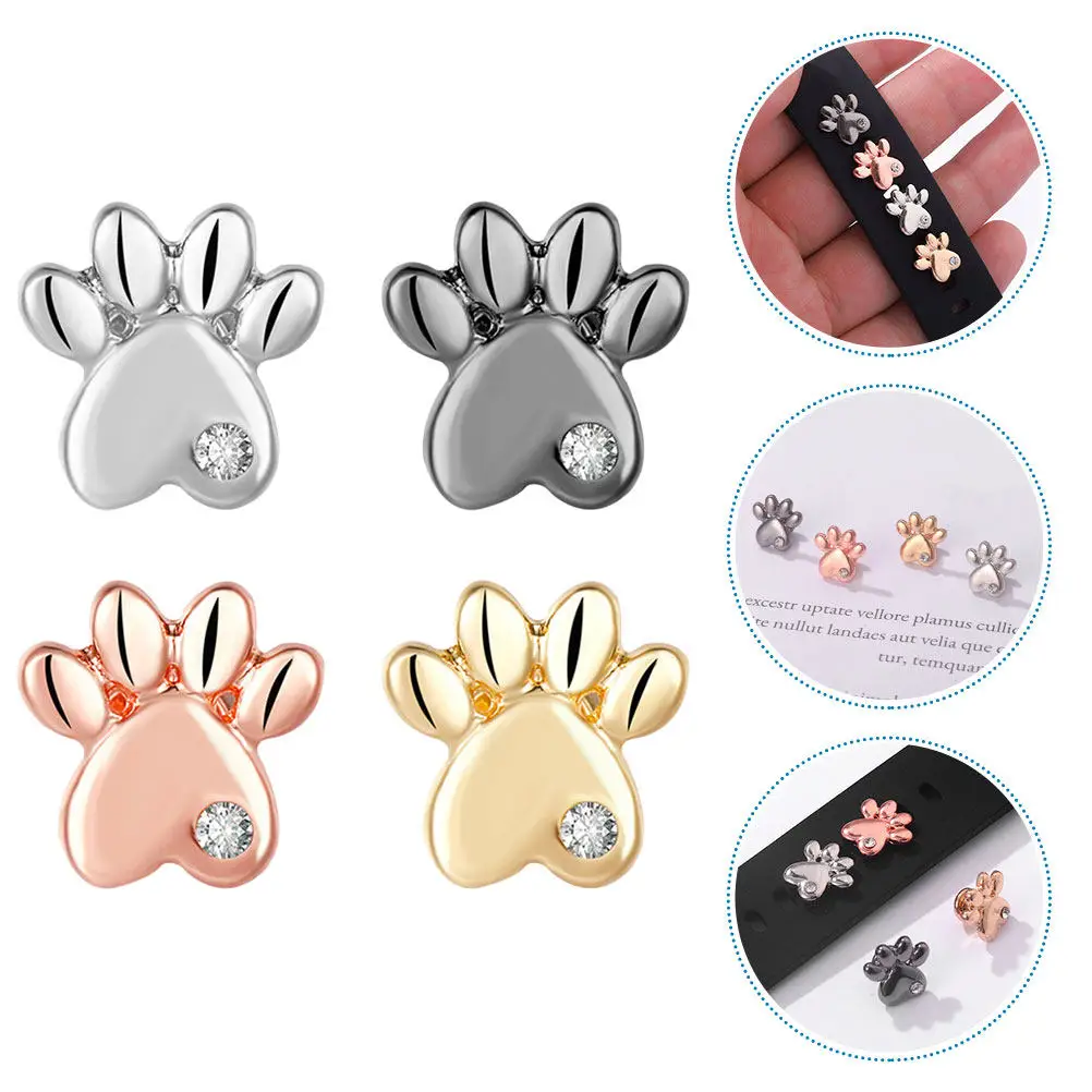 

4Pcs Cat Paw Watchband Nails Delicate Crafted Charms for Watch Strap Decoration Replaceable Lightweight Decor Accessories