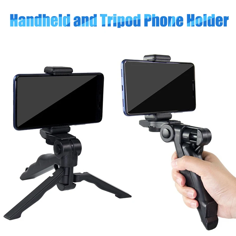 Phone Holder Portable Tripod Foldable Desktop Phone Stand Live Camera Stabilizer Bracket Selfie Holding