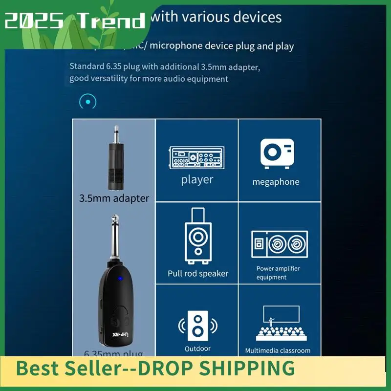 

1Set UHF Wireless Instruments Saxophone Microphone Wireless Receiver Transmitter Great For Saxophone