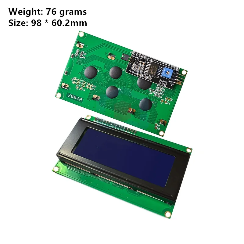 IIC/I2C 2004 LCD2004 A DIY LCD Module J204A Character Display LCD Module 20 characters x 4 lines 5V LCD Blue/Yellow Green - Image 5