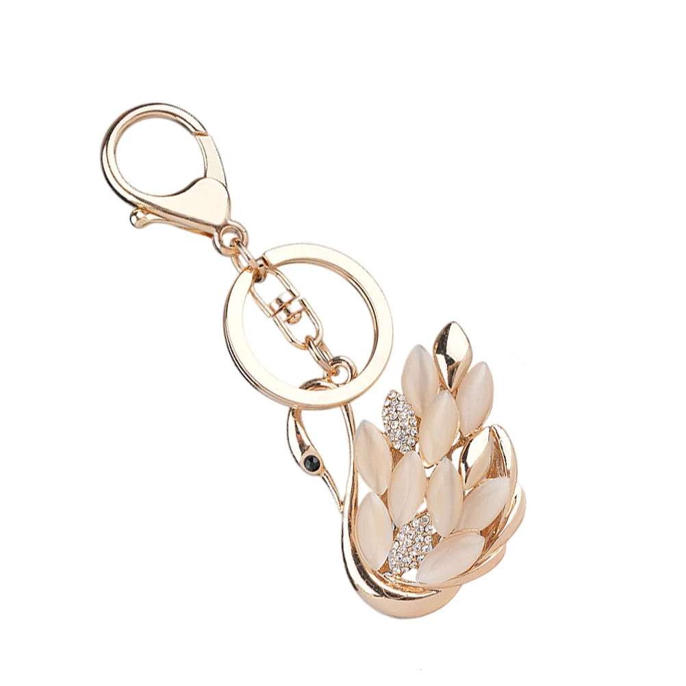 

Swan Keychain of The Lid Zinc Alloy Pendant Decorate Hanging Ornament Rhinestone Miss