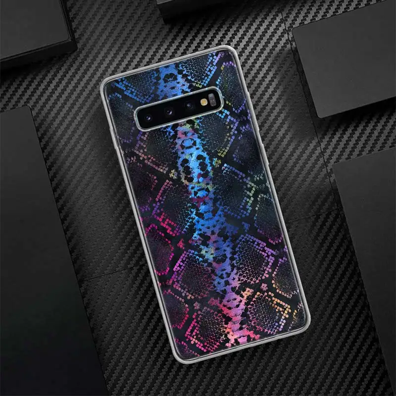 Pink Snake Skin Printing Drawing Silicon Phone Case For Samsung Galaxy M21 M30S M31 M51 M32 M52 M12 Note 8 9 10 Lite 20 Ultra J4