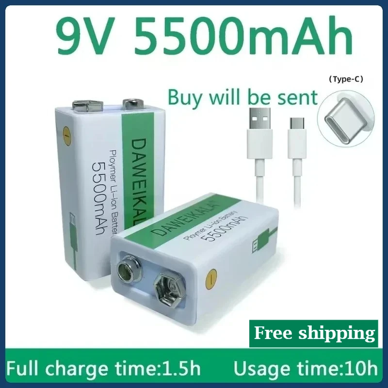 9V 5500Mah 9V Batte…