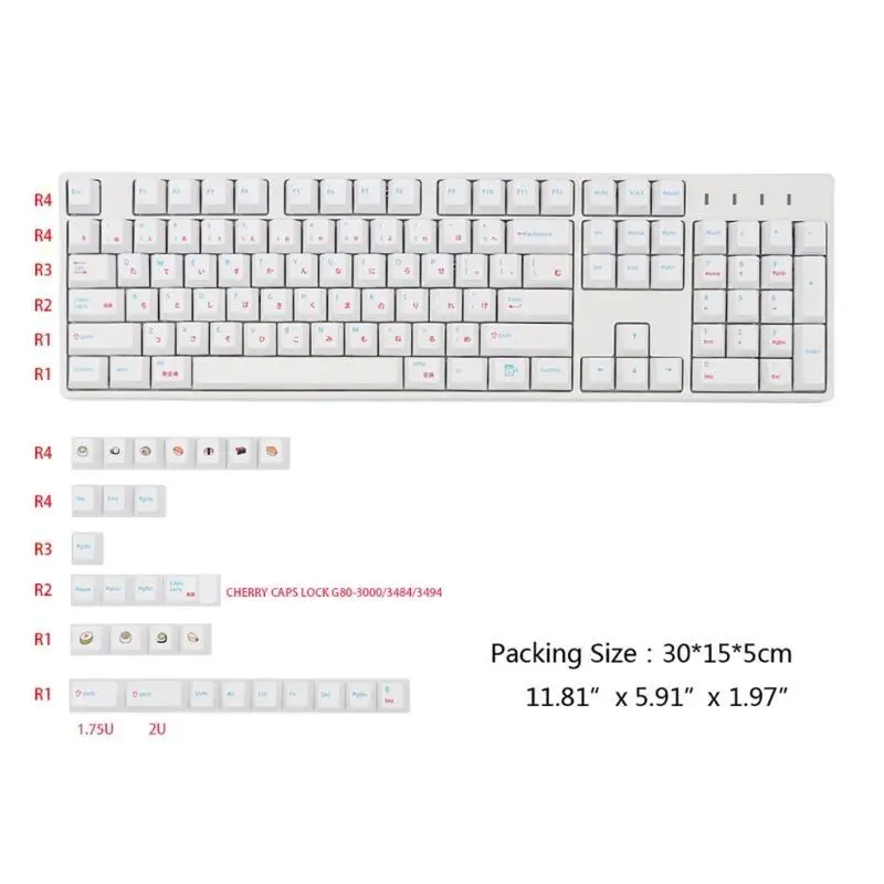 652F Keycaps passend für Cherry MX Switch für Set Cherry Profile PBT Keyc – Detail 6