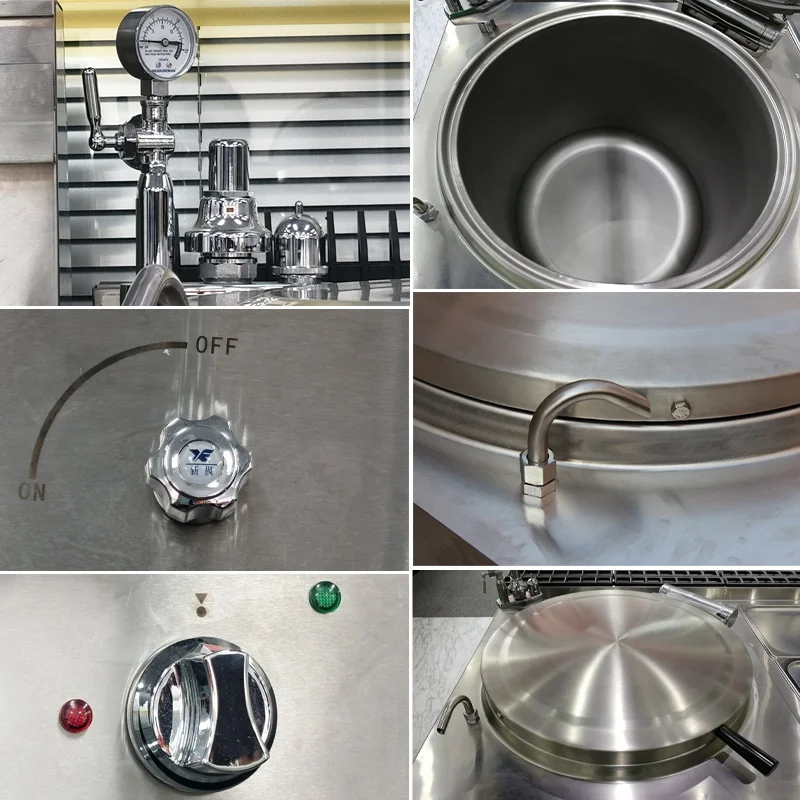 Heavy-duty commercial stainless steel electric cooker upright soup pot cooking pot is easy to clean at 1000-3000W