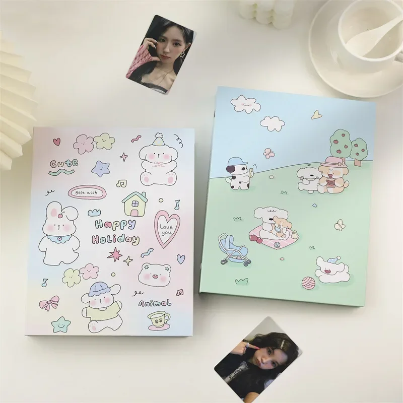 IFFVGX Kawaii Rabbit A5 Kpop Binder Photocards Holder Idol Photo Album Photocard Collect Book Korean Student School Stationery