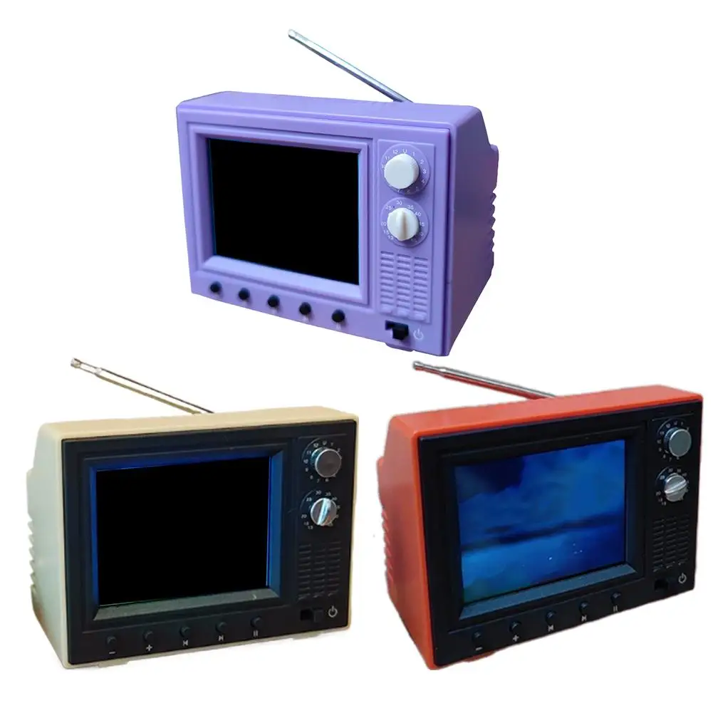 Miniature small TV can be used for watching and playing. It features 12-minute video clips of the 