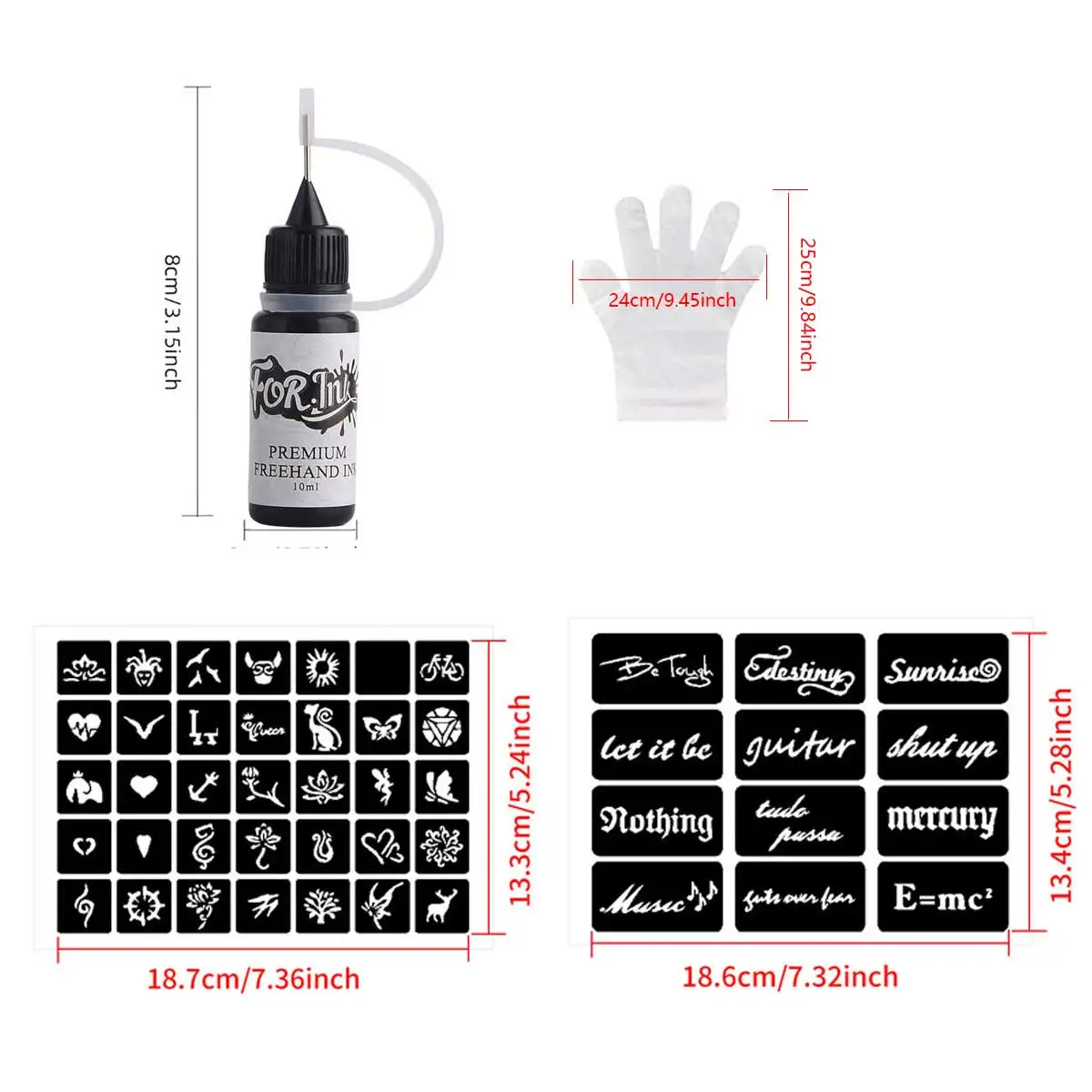معجون صبغات عصير للوشم المؤقت مع مجموعة نمط القالب، فن الجسم العصري الصيفي المرسوم يدويًا بالألوان، الترفيه والرقص التخرج والمهرجانات - 6 ألوان متاحة للرسم، لوحة وشم مؤقتة واقعية مقاومة للماء والعرق ومقاومة للفرك #2