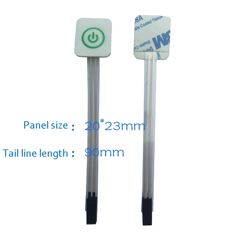 1PC 1key Single-key Power Membran Taste Mit PVC/PET Bedienfeld Für DIY Zubehör Membran Schalter Tasten band Kabel – Detail 4