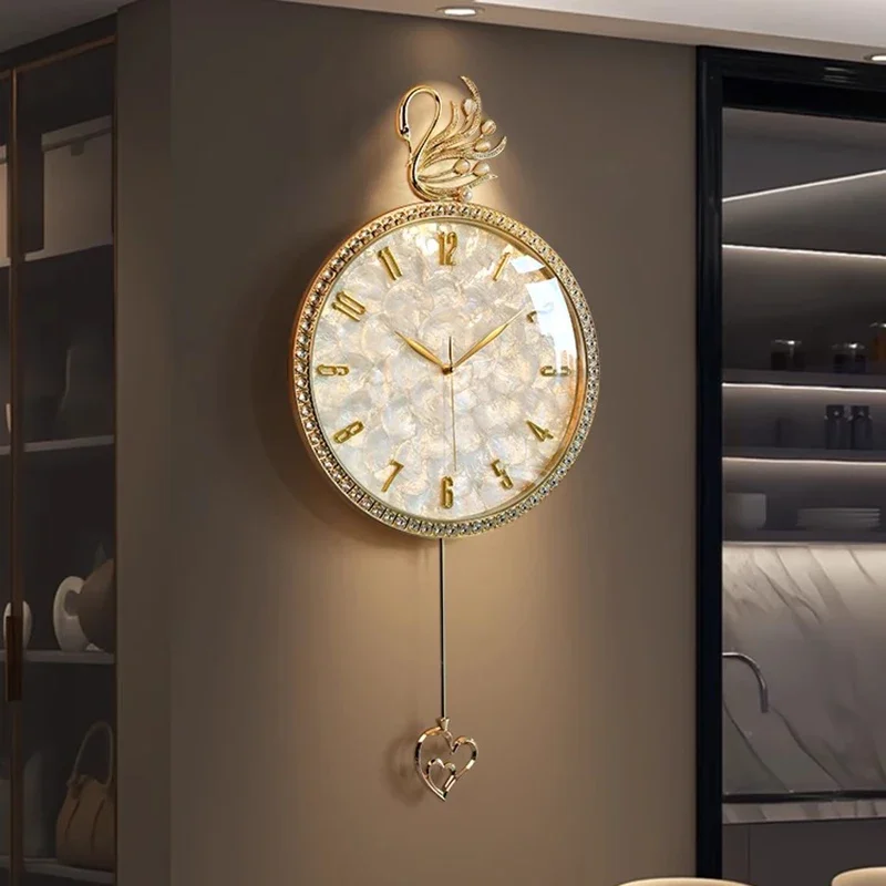 Luxury Fashion Wall Clocks Aesthetic Round Interior Modern Clock Wall Living Room Bedrooms Vintage Reloj Pared Room Decorations