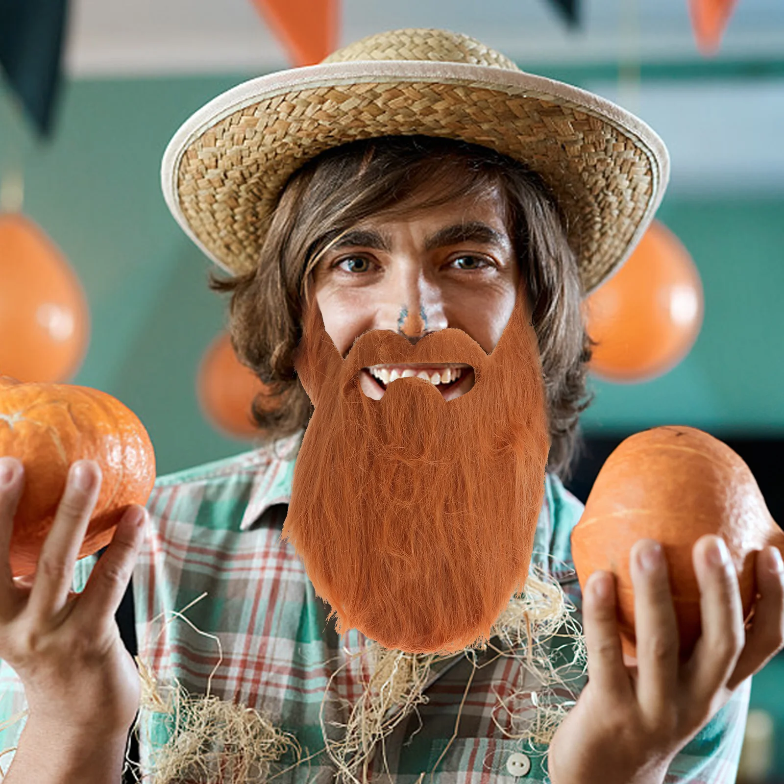 

4Pcs Halloween Fake Beards Soft Elastic Rope Fun Facial Hair Accessories for Funny Costume Party Christmas Role Playing