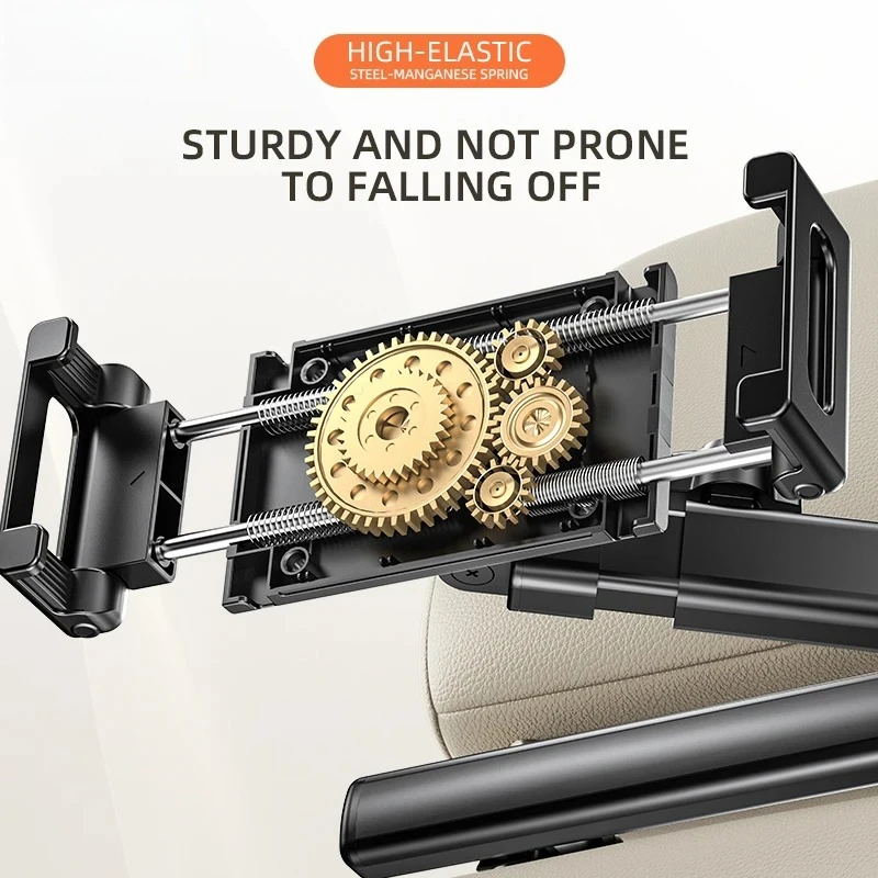 Foldable Car Tablet Holder Headrest Stand Mount, Car Phone Holder Back Seat 360° Adjustable for Phone iPad 4.7-13