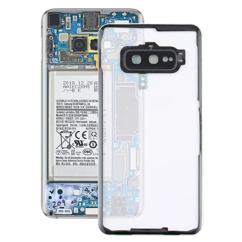 

For Samsung Galaxy s10e/g970f/DS g970u g970w SM-G9700 transparent battery back cover with camera lens cover