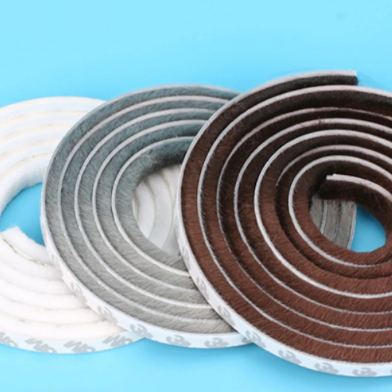 9mm x 23mm  Brush Strip Self Adhesive Door Window Sealing Strip Home Door Window Sound Insulation Wind-proof Strip Gasket