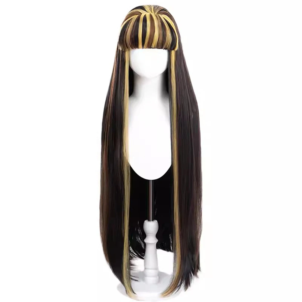 Anime Monster High Cleo De Nile Cosplay Wig Long Hair Props Movie Woman Role Play Performance Halloween Christmas Carnival