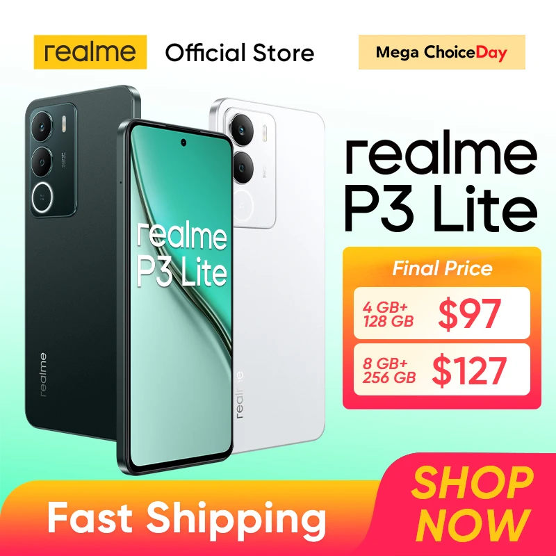 [New] realme P3 Lite Smartphone 6300mAh Battery 15W Charge 6.67" 120Hz Display 50MP AI Camera Octa-Core Processor NFC