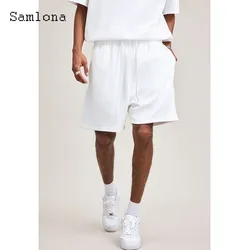 Mens Fashion Leisure Cotton Shorts Sexy Elastic Waist Half Pants 2024 Summer New Casual Beach Shorts Male Sports Running Outfits