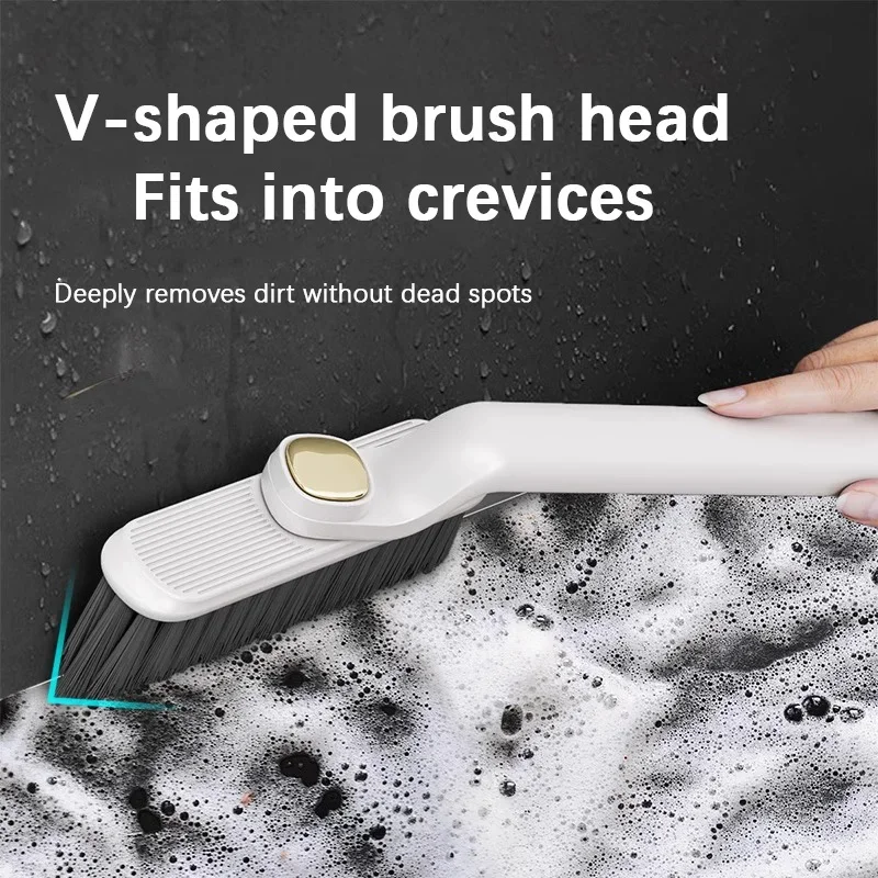 Multifunctional Bathroom Floor Seam Brush Household Bathroom Brush Kitchen Corner Cleaning Brush Rotating Dead-End Seam Brush