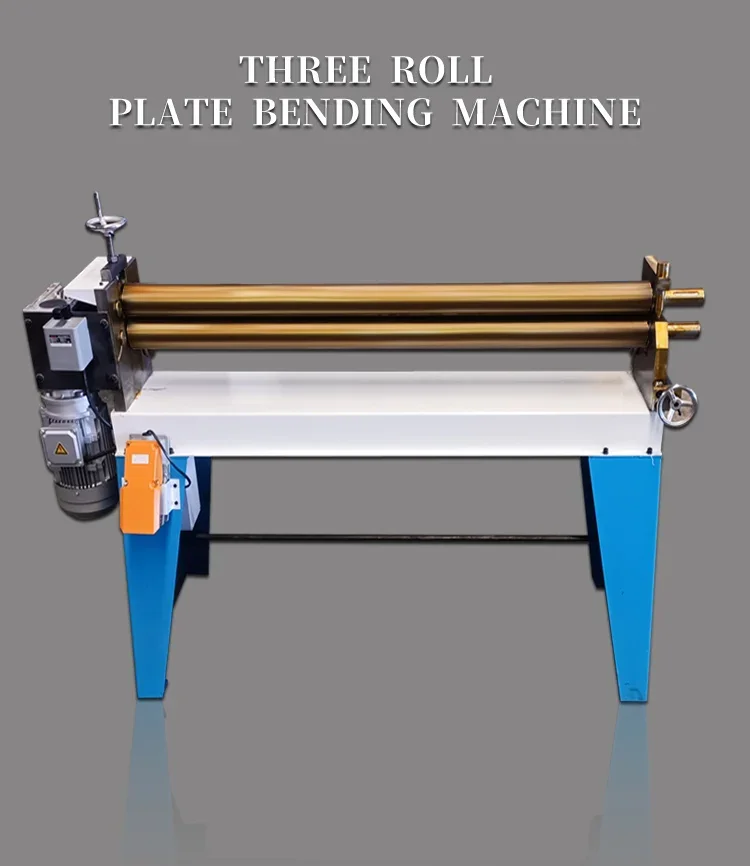 Small Electric 1.5x1300mm Three-Roller Plate Bending Machine for Sheet Metal Roll