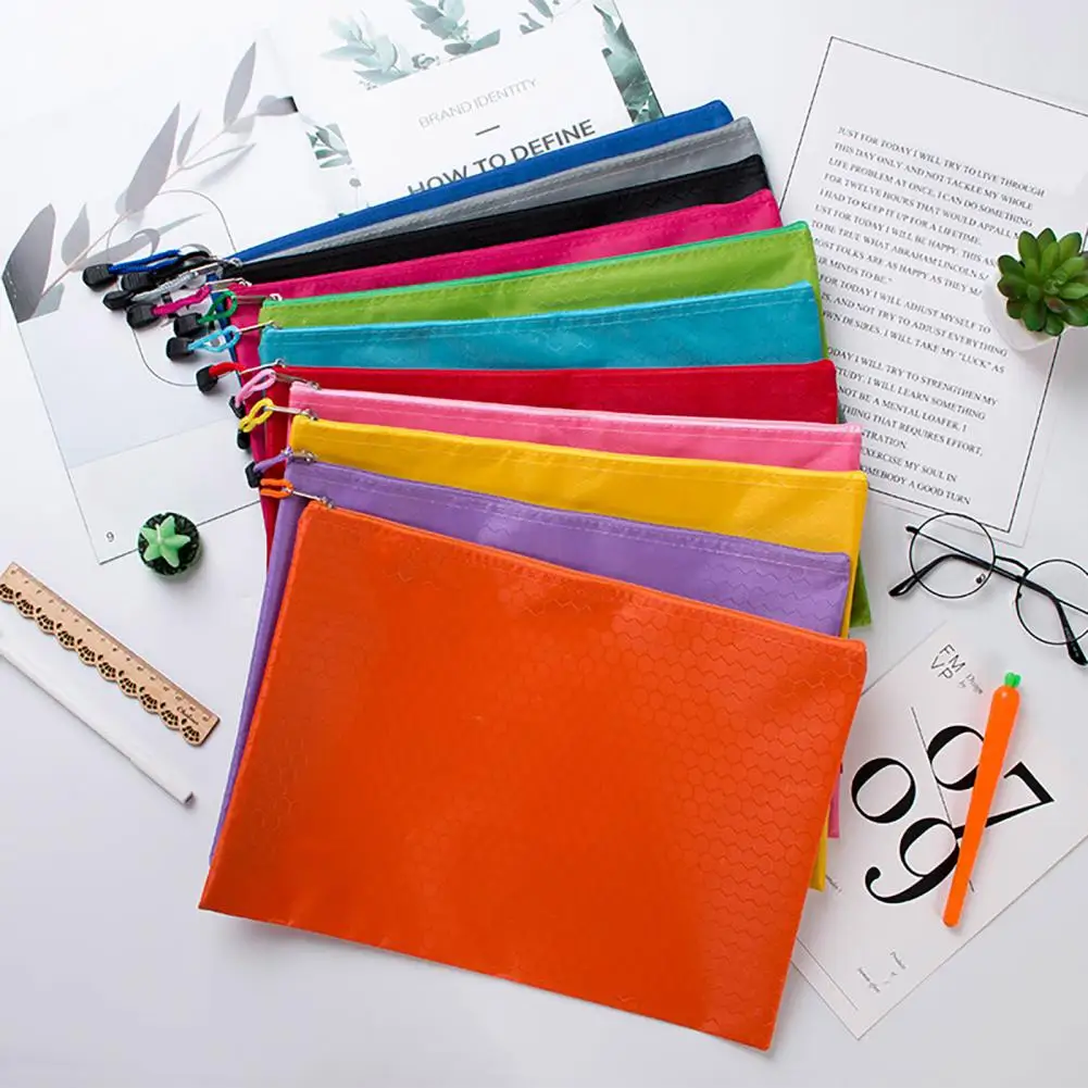 대용량 방수 랜야드 디자인 문서 가방, A4 파일 가방, 옥스포드 천, 문구류 보관, 사무용품