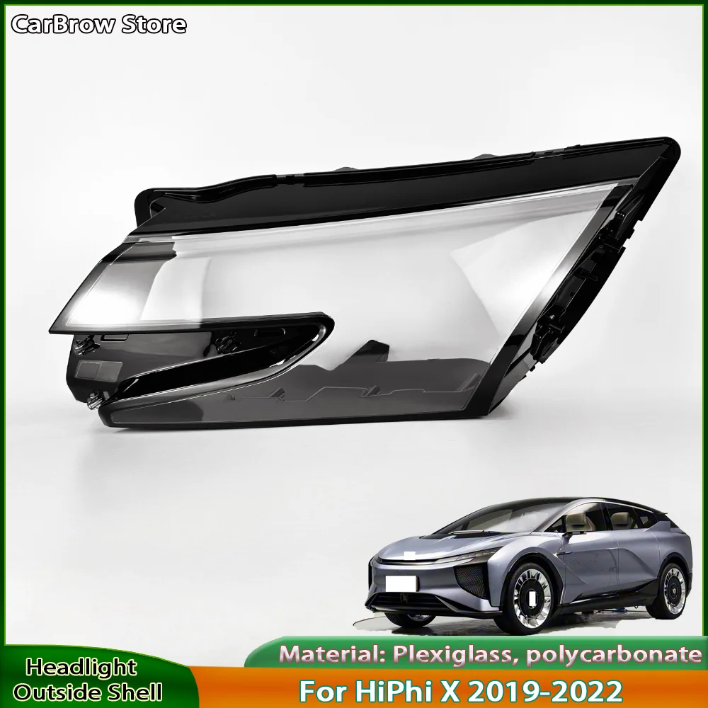 

Front Headlamp Cover Lamp Shade For HiPhi X 2019 2020 2021 2022 Headlight Shell Lens Plexiglass Replace Original Lampshade