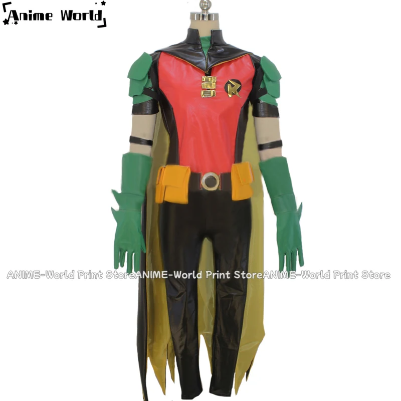 

《Custom Size》Tim Drake Red Robin Damian Wayne Cosplay Costume Halloween Uniform Custom Made Any Size New