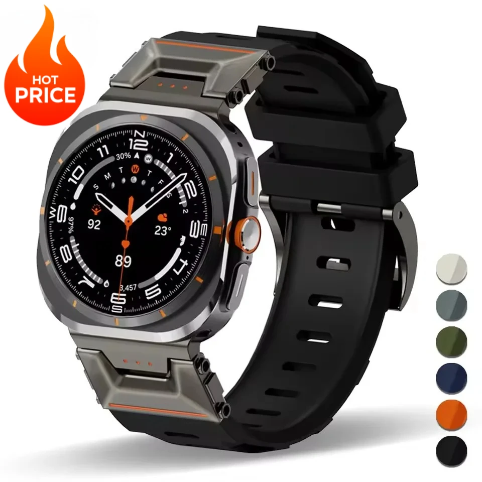 Silikon-Sportarmband für Samsung Galaxy Watch Ultra 47mm Weiches Schlaufenband für Samsung Galaxy Ultra 2025 Nahtloses Uhrenarmband