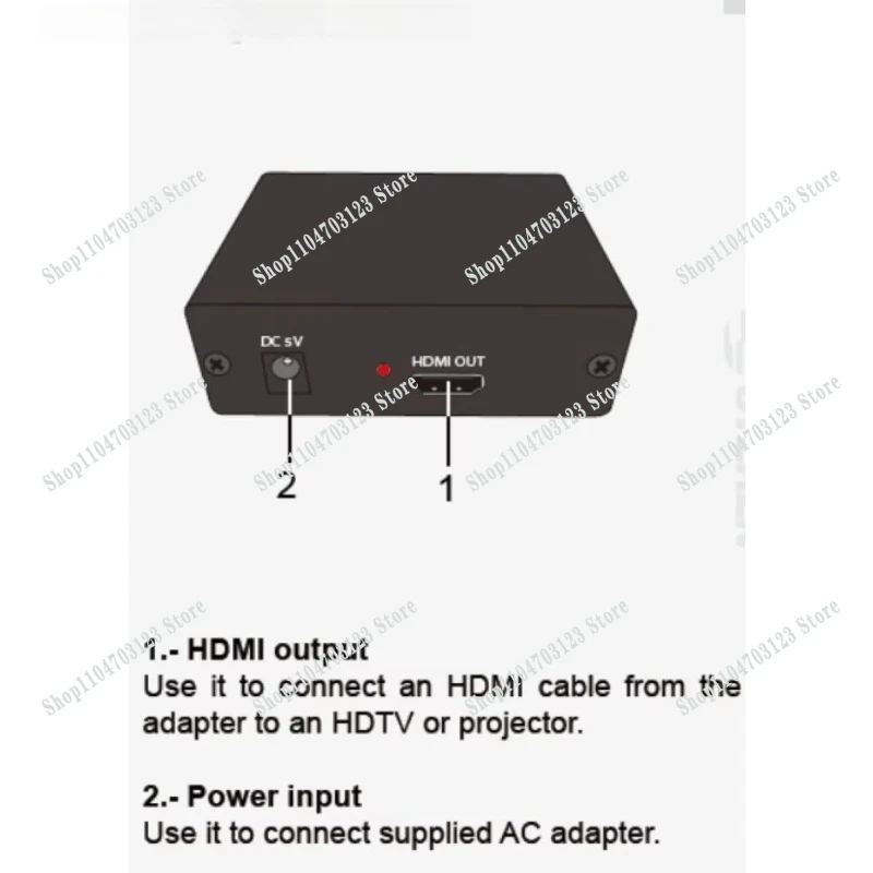 Easy to connect male and female VGA to HDMI high definition 1080p adapter connector converter