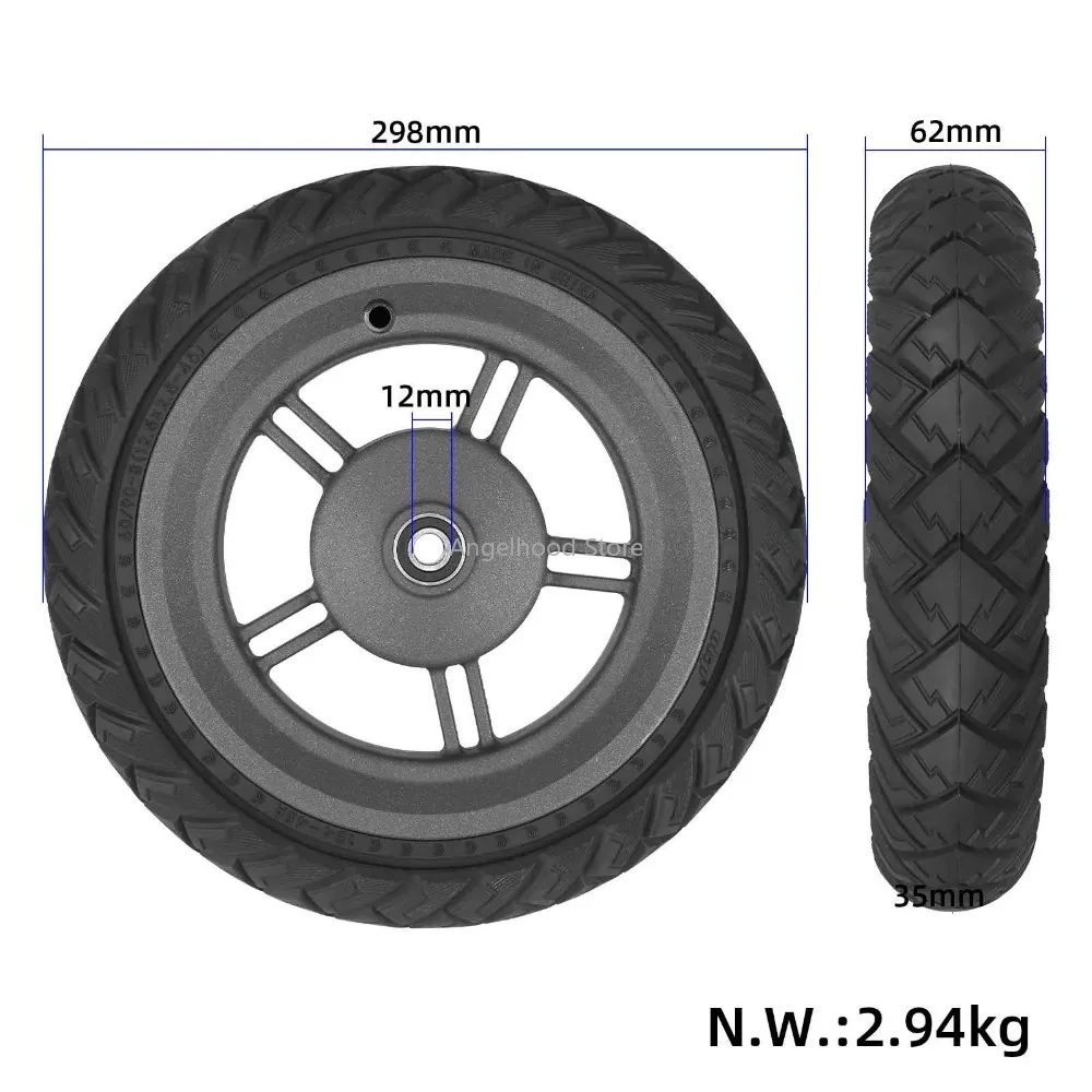 

60/90-8(12.5*2.5-45) Solid Tire with Rim for Xiaomi 5 Plus scooter Explosion Proof Tubeless Tyre E-Scooter Replacement Parts