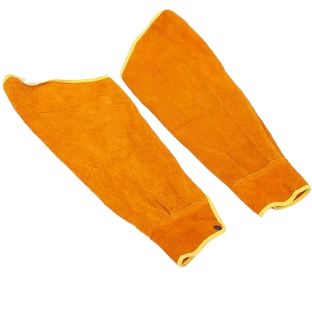 

Несминаемые кожаные рукава для сварки с антипригарным покрытием, термостойкие, огнестойкие, износостойкие, для защиты рук