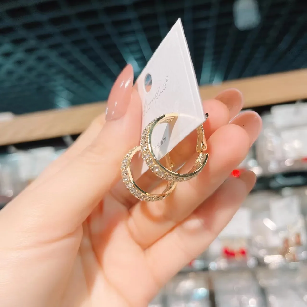 Jewelry for Women Moissanite Hoop Earrings for Women Engagement Wedding Earrings Party Anniversary Valentine\'s Day Gift Jewelry