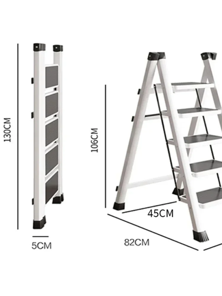 foldable miter ladder, household small ladder, thickened aluminum alloy stairs, two or three step multi-functional stool