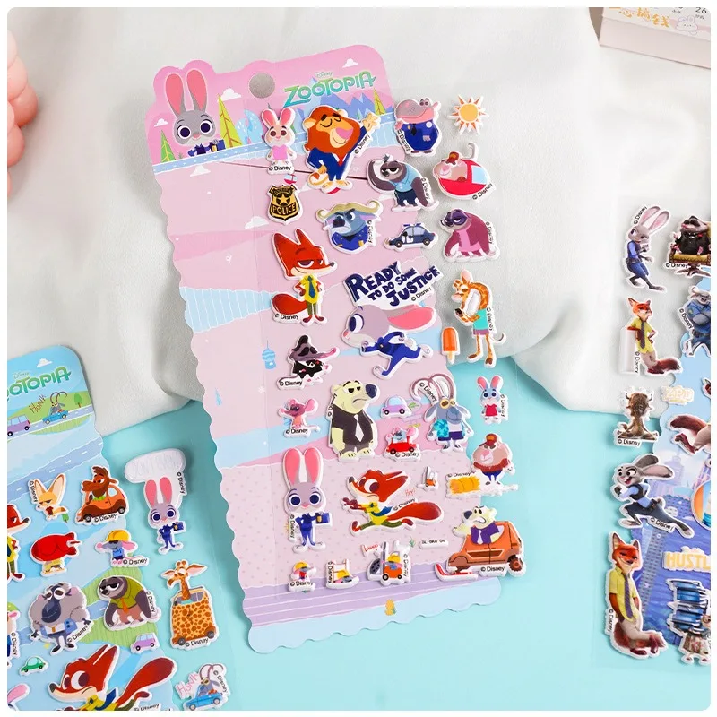 ديزني Zootopia جودي ونيك أنيمي الكرتون لطيف ثلاثية الأبعاد فقاعة ملصقات Kawaii DIY الكتابة على الجدران ملصقات الزخرفية اللعب هدايا عيد #2