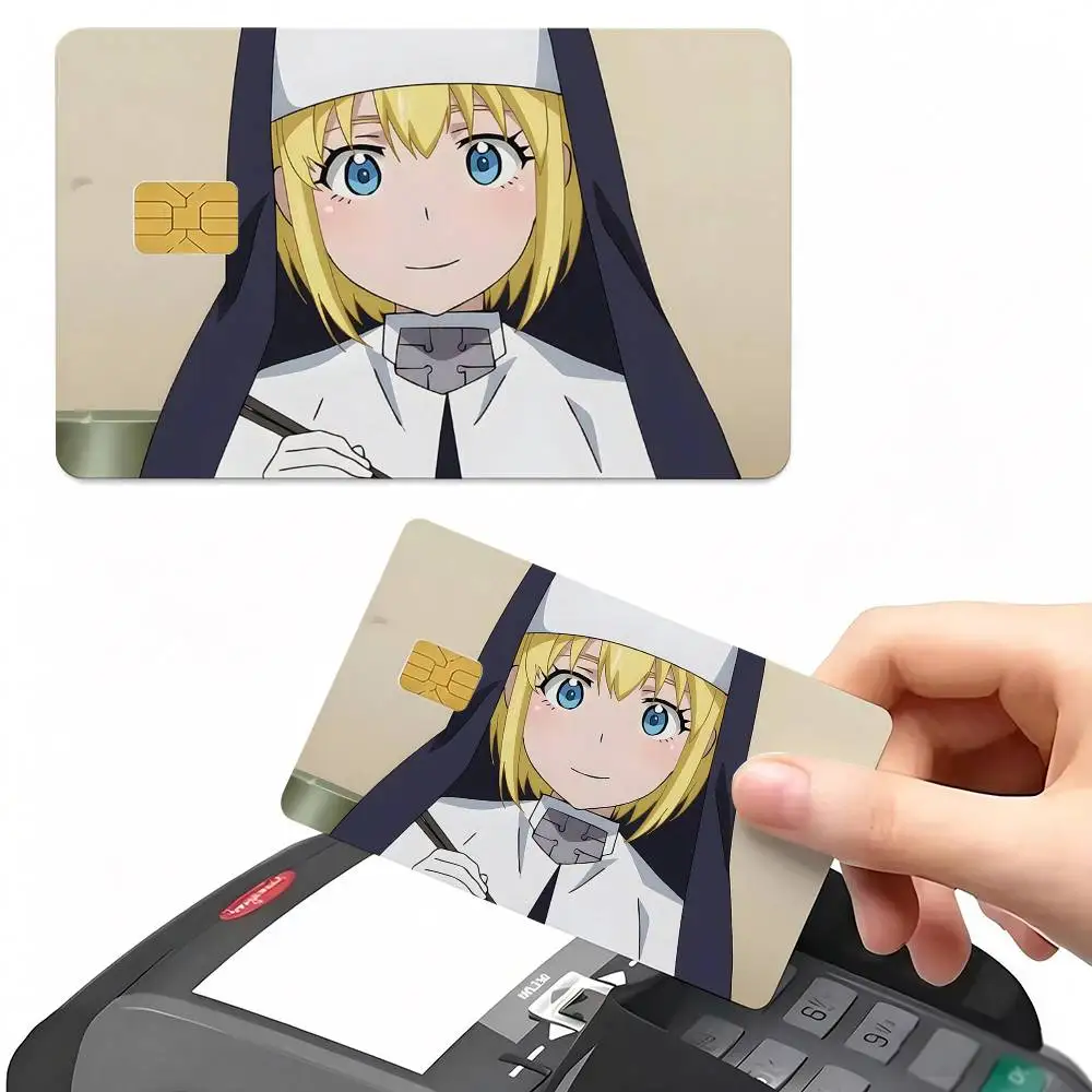 Iris Fire Force Card Sticker 4Pcs Credit Card Skin Anti Scratch Bank Debit Card Decal