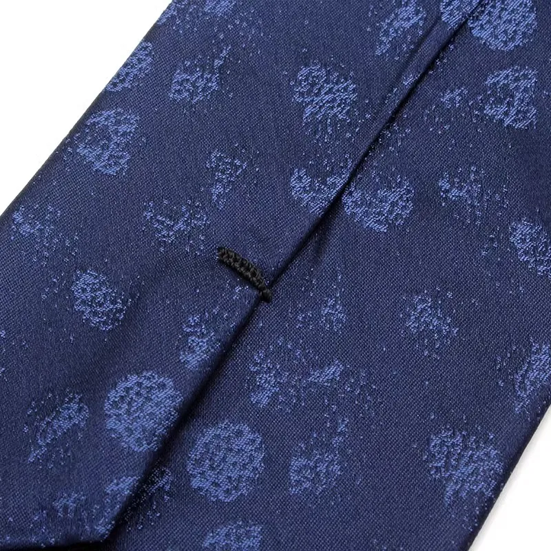 High Quality 100% Silk Navy Blue ink Dot Pattern Tie For Men's Formal Business Banquet 8CM Wide Fashionable Men's Gift Cravat