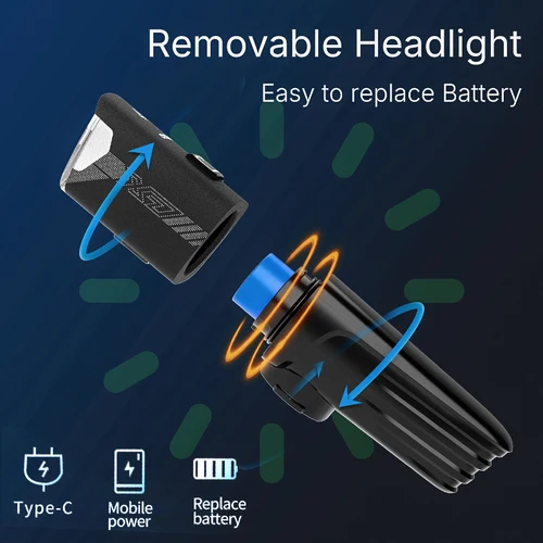 Imagen 2 del producto CYCLAMI X7 luces faros inteligentes USB recargable carretera bicicleta de montaña luz delantera 1000 lúmenes batería reemplazable Gopro montable