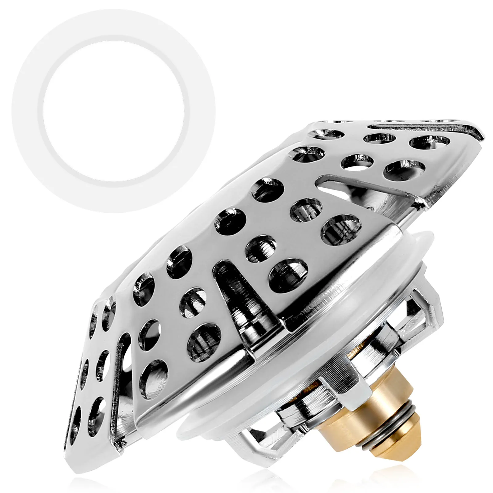 Bathtub Filter Sink Leak-proof Pop Up Brass Sink Strainer Drain Basket Stopping Blockage Bouncing Core Stopper Bathroom