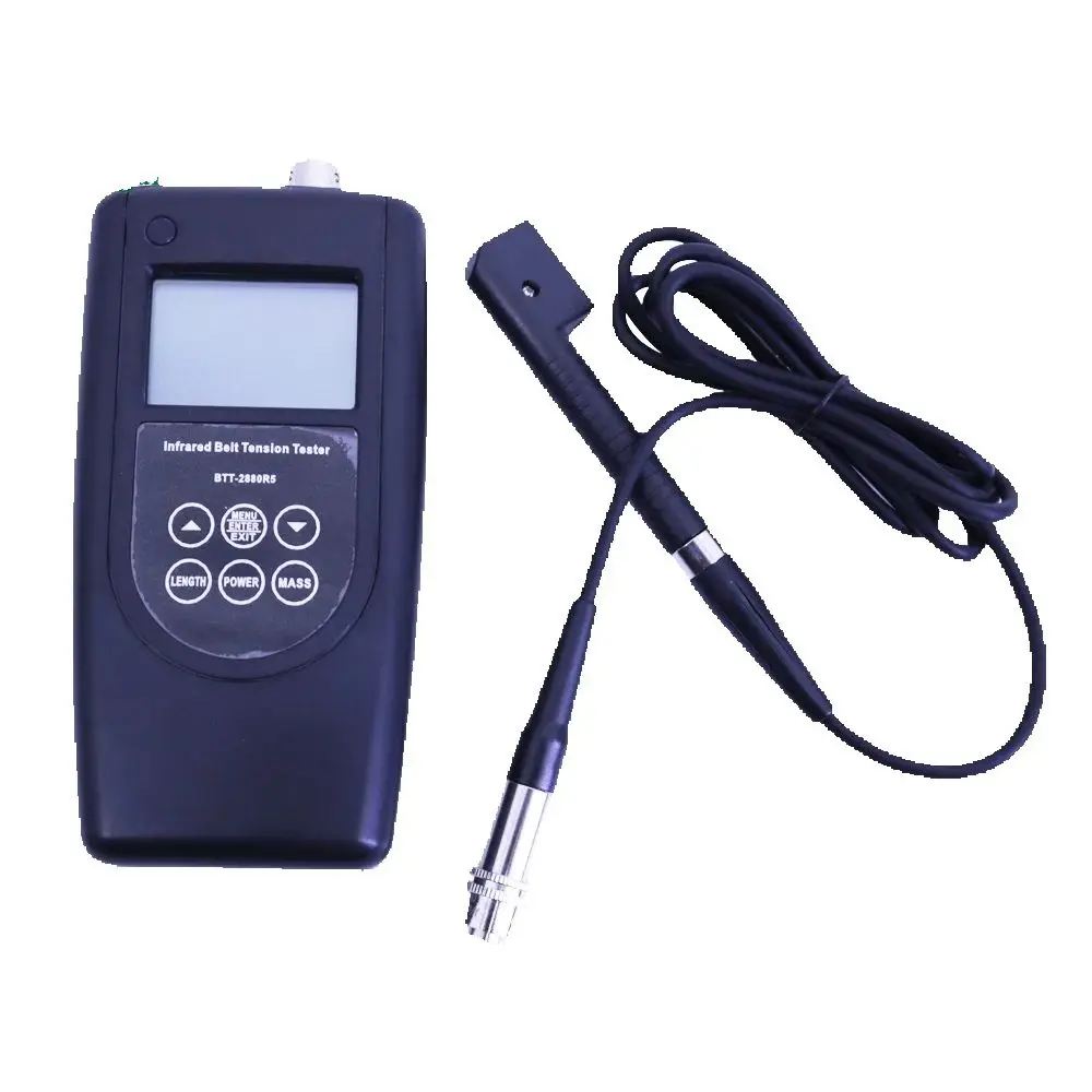 BTT-2880R5 디지털 모터 장력계 분할 휴대용 적외선 벨트 장력 테스터 범위, 10 ~ 500Hz, 1.2M 길이 케이블 프로브