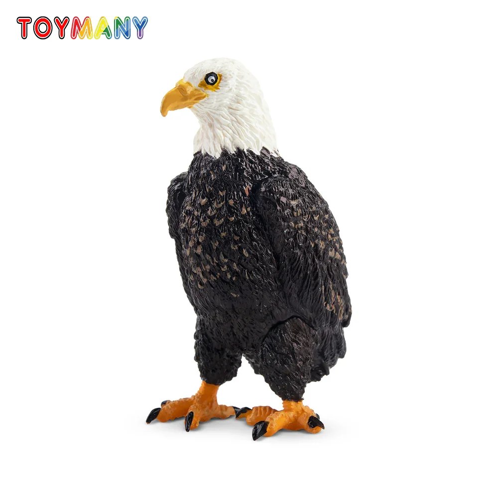 Toymany Simulation Eagle Wildlife Animal Model Toy Mini Figures Dolls Action Figurines Toys for Children Gift Cake Decoration